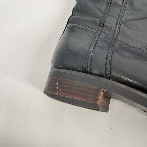 Coach Easton Black Leather Boots Sz 7 Riding - Picture 4 of 10